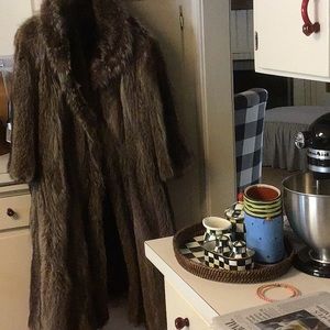 Authentic full lengths raccoon coat